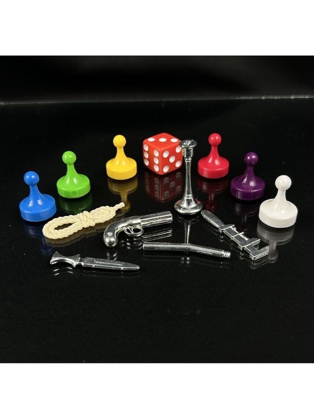 Clue Board Game 1996 Replacement Pieces Weapons Players Dice